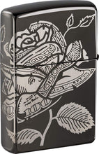 Load image into Gallery viewer, Zippo Lighter- Personalized Engrave Blossoms Flower Rose and Currency 49156
