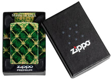 Load image into Gallery viewer, Zippo Lighter- Custom Message Engraved on Argyle Leaf Leaves - 540 Fusion 46265