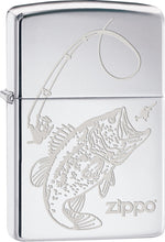 Load image into Gallery viewer, Zippo Lighter- Personalized Message Wild Trout Bass Fishing Windproof #Z454