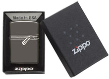 Load image into Gallery viewer, Zippo Lighter - Personalized Customize Message Engrave on Backside for Zippo Brand Design Logo Lighter (Black Ice #21088)