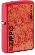 Load image into Gallery viewer, Zippo Lighter - Custom Engraved with Your Message - Made in USA Design - Red Matte 46487