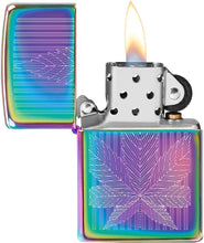 Load image into Gallery viewer, Zippo Cannabis Design Engraved Leaf Multi Color Pocket Lighter