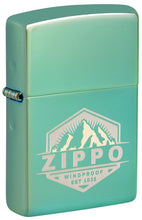Load image into Gallery viewer, Zippo Lighter - Custom Engraved with Your Message for Badge Design High Polish Green Pocket Lighter 46293
