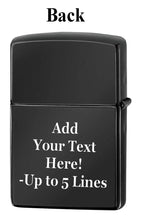Load image into Gallery viewer, Zippo Customized Message for Lindsay Kivi The Big Cat - High Polish Black 48935