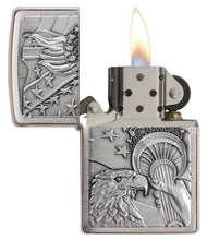 Load image into Gallery viewer, Zippo Lighter- Personalized Engrave Patriotic Eagle with Stars #20895