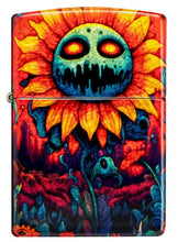 Load image into Gallery viewer, Zippo Lighter - Custom Engraved with Your Message for Spooky Sunflower Design 540 Tumbled Brass Pocket Lighter 46267