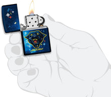 Load image into Gallery viewer, Zippo Santa Cruz Starry-Eyed Panther Navy Matte Pocket Lighter