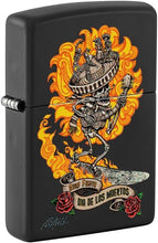 Load image into Gallery viewer, Zippo - Customized Message for Rick Rietveld Day of The Dead - Black Matte 48954