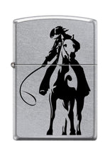 Load image into Gallery viewer, Zippo Lighter- Personalized Message for Cowboy Horse Rider Street Chrome #Z5251