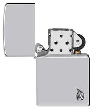 Load image into Gallery viewer, Zippo Lighter - Custom Engraved with Your Message - Armor Deep Carved Flame - High Polish Chrome 46396