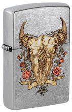 Load image into Gallery viewer, Zippo Lighter-Personalized Native Bull Chief Indian Longhorn and Feathers 48559