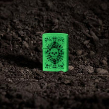 Load image into Gallery viewer, Zippo Lighter - Custom Engraved with Your Message for Glowing Skull Design Glow in The Dark Pocket Lighter 46289