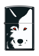 Load image into Gallery viewer, Zippo Lighter- Personalized Message Wolf WolvesZippo Lighter Red Eyes #Z5145