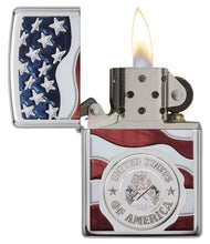 Load image into Gallery viewer, Zippo Lighter- Personalized Engrave Americana Eagle USA Flag Patriotic 29395