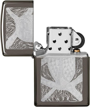 Load image into Gallery viewer, Zippo John Smith Gumbula Owl Design Black Ice Pocket Lighter