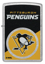 Load image into Gallery viewer, Zippo Lighter - Custom Engraved with Your Message for NHL Pittsburgh Penguins 2024 Street Chrome Pocket Lighter 46203