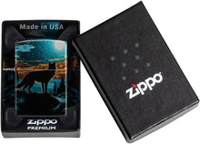 Load image into Gallery viewer, Zippo - Customized Message on Moonlight Wolf 540 Tumbled Chrome Pocket 46252