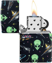 Load image into Gallery viewer, Zippo Lighter - Customized Message Alien Pattern 540 Matte Pocket Lighter 46561