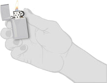 Load image into Gallery viewer, Zippo - Customized Message on Slim® Laser Pattern High Polish Chrome 46706