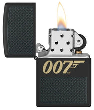 Load image into Gallery viewer, Zippo Lighter - Custom Engraved with Your Message for James Bond 007™ Design Black Matte Pocket Lighter 46297