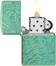 Load image into Gallery viewer, Zippo Lighter - Customized Message on Topography Map, Armor Deep Carved 48917