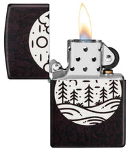 Load image into Gallery viewer, Zippo Lighter - Custom Engraved with Your Message for Moonlit Field Design 540 Color Glow in The Dark Pocket Lighter 46287