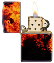 Load image into Gallery viewer, Zippo Lighter - Custom Engraved with Your Message for Fusion Inferno Design 540 Tumbled Brass Pocket Lighter 46389