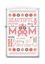 Load image into Gallery viewer, Zippo Lighter- Mom Beautiful Hearts White Matte Windproof Lighter #Z5212