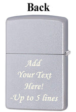 Load image into Gallery viewer, Zippo Lighter- Personalized Message Engrave Wolf WolvesZippo Lighter Satin Z503