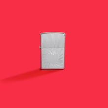 Load image into Gallery viewer, Zippo Lighter - Custom Engraved with Your Message - Love Radiates Design, Engraved - Satin Chrome 46480