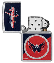 Load image into Gallery viewer, Zippo Lighter - Custom Engraved with Your Message for NHL Washington Capitals 2024 Street Chrome Pocket Lighter 46211