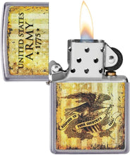 Load image into Gallery viewer, Zippo U.S. Army 1775 Street Chrome Pocket Lighter