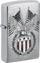 Load image into Gallery viewer, Zippo Lighter - American USA Flag Bald Eagles American Eagle Shield Z5055