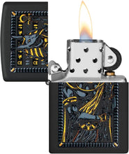 Load image into Gallery viewer, Zippo Lighter - Customized Message on Anubis Black Matte Pocket Lighter 46245