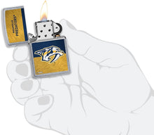 Load image into Gallery viewer, Zippo 2021 NHL Nashville Predators Street Chrome Pocket Lighter