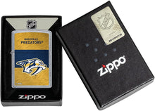 Load image into Gallery viewer, Zippo 2021 NHL Nashville Predators Street Chrome Pocket Lighter