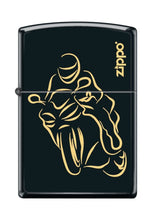 Load image into Gallery viewer, Zippo Lighter - Personalized Custom Message Engraved on Backside for Bike Motorcycle Racing Black Matte #Z5291