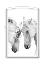 Load image into Gallery viewer, Zippo Lighter- White Horses White Matte Windproof Lighter #Z5247