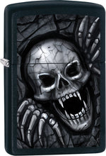 Load image into Gallery viewer, Zippo Lighter - Personalized Customize Message Engrave on Backside for Skull Emblem Design Part1 (Vampire Skull #Z561)