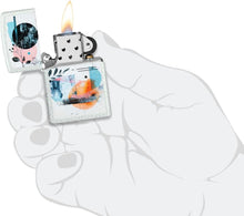 Load image into Gallery viewer, Zippo Lighter - Customized Message on Abstract Collage Glacier Pocket 46582
