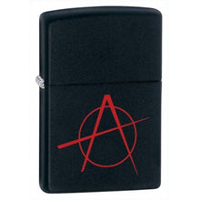 Load image into Gallery viewer, Zippo Lighter - Personalized Customize Message Engrave on Backside for Anarchy Design (Black Matte) 20842