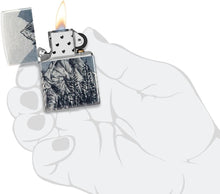 Load image into Gallery viewer, Zippo - Customized Message on Mountain Sketch 540 Tumbled Chrome Pocket 46280