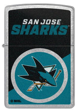 Load image into Gallery viewer, Zippo Lighter - Custom Engraved with Your Message for NHL San Jose Sharks 2024 Street Chrome Pocket Lighter 46204