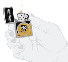 Load image into Gallery viewer, Zippo Lighter - Custom Engraved with Your Message for NHL Pittsburgh Penguins 2024 Street Chrome Pocket Lighter 46203