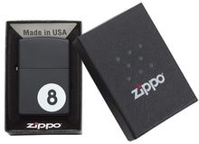 Load image into Gallery viewer, Zippo Lighter - Personalized Custom Message Engrave on Back for Billiards 8-Ball Pool (Black 28432)