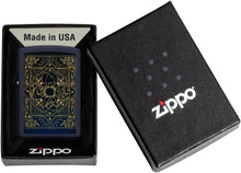 Load image into Gallery viewer, Zippo Lighter - Custom Message Engrave Elements Design - Navy Matte 48958