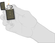 Load image into Gallery viewer, Zippo Skull Filigree Design Slim Black Matte Pocket Lighter