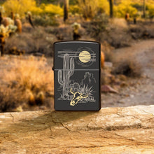 Load image into Gallery viewer, Zippo Lighter - Customized Message on Western Design, - High Polish Black 48968