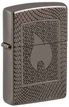 Load image into Gallery viewer, Zippo Lighter - Personalized Customize Message Engrave on Backside for Zippo Brand Design Logo Lighter (Armor Black Ice 48569)