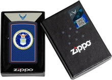 Load image into Gallery viewer, Zippo Lighter - Customized Message on U.S. Air Force™ Navy Matte Pocket 46488